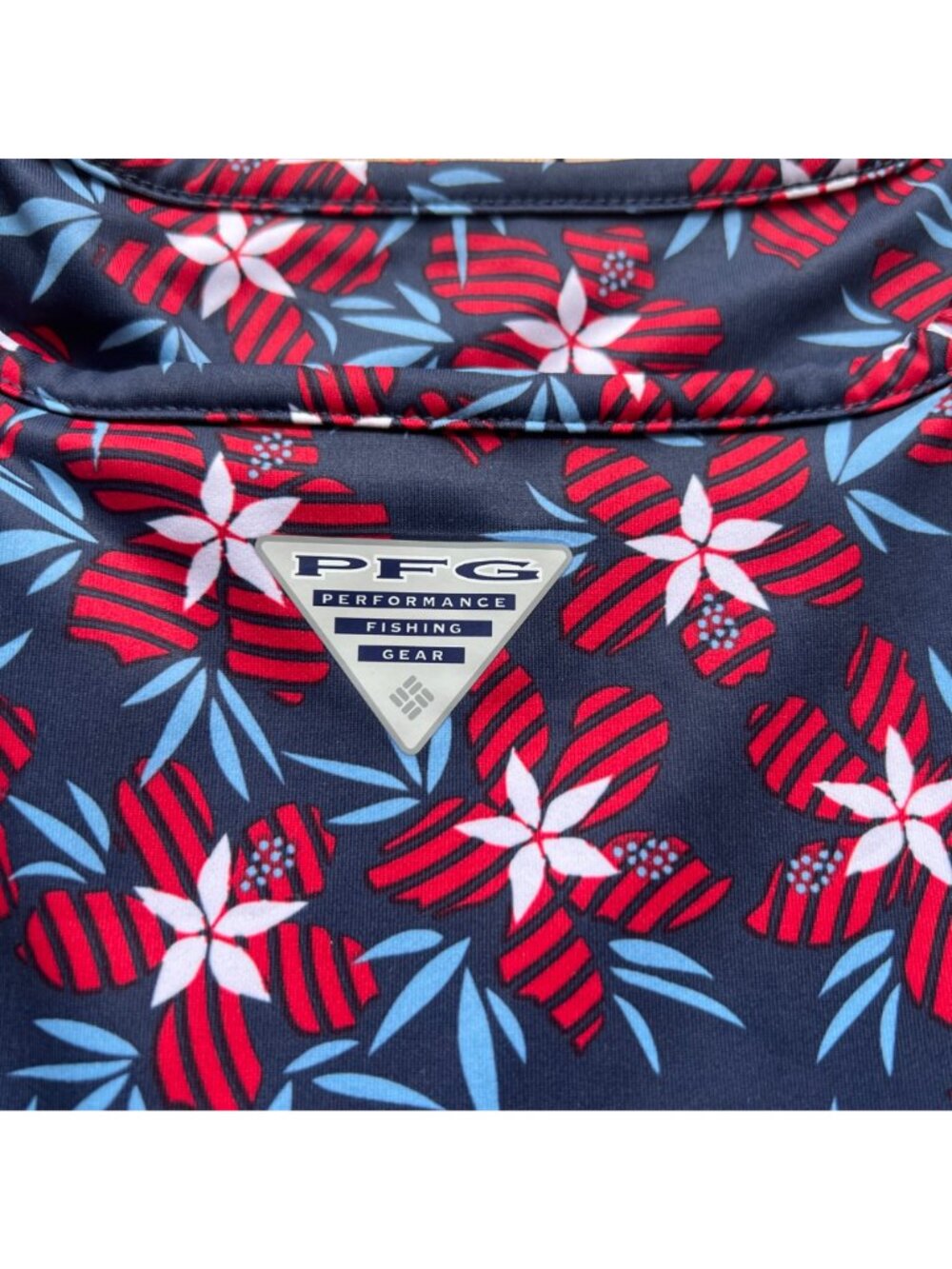 Columbia Sportswear Size XS Nocturnal Hibiscustripe Floral PFG Freezer III Dress - Picture 16 of 16